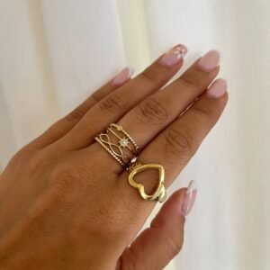 Bague COEUR dorée