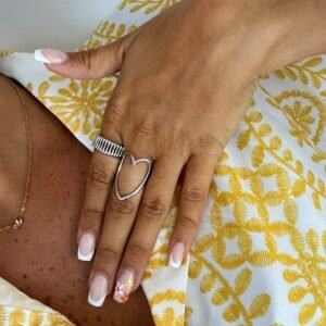 Bague fine COEUR argentée