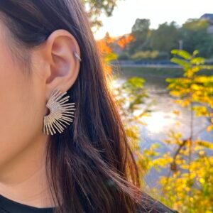 Boucles d’oreilles CASIA argentées