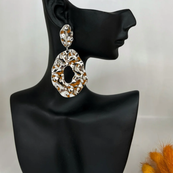 Boucles d'oreilles CARO argentées