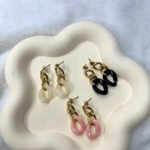 Boucles d’oreilles MAYA noires