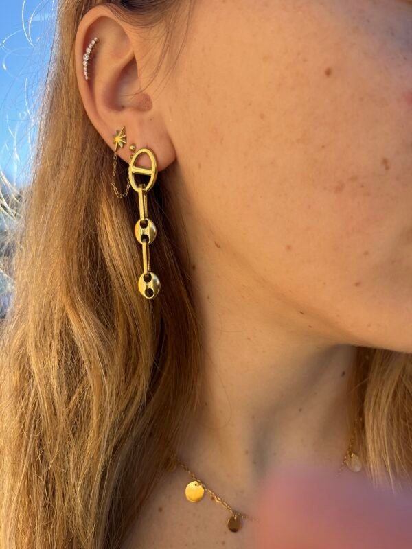 Boucles d'oreilles MONICA dorées – Image 3