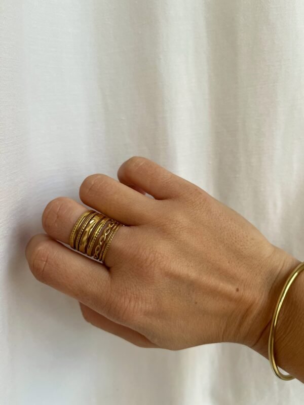 Bague EDNA dorée – Image 2
