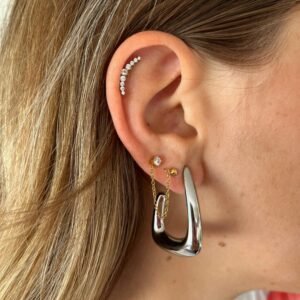 Boucles d&rsquo;oreilles BRIA argentées