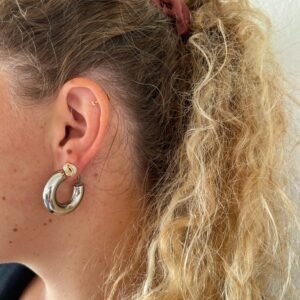 Boucles d&rsquo;oreilles COCO argentées