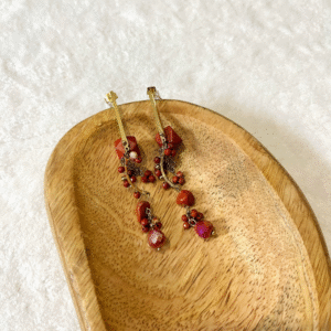 Boucles d&rsquo;oreilles GÉO rouges