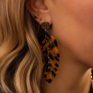 Boucles d&rsquo;oreilles SOLANGE léopard