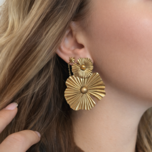 Boucles d’oreilles GRINAT dorées