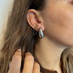 Boucles d&rsquo;oreilles DGINI argentées