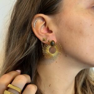 Boucles d&rsquo;oreilles TATIANA marron