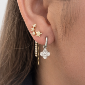 Boucles d’oreilles MIRNA argentées