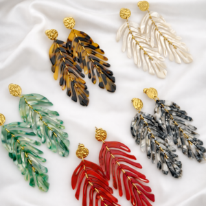 Boucles d’oreilles SOLANGE vertes