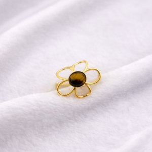 Bague FLEUR marron