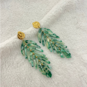 Boucles d’oreilles SOLANGE vertes