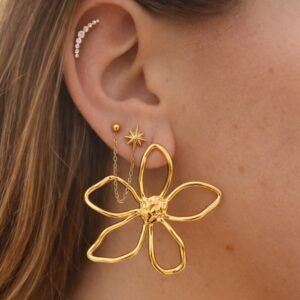 Boucles d&rsquo;oreilles CAPUCINE dorées