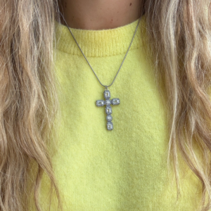Collier CROIX argenté