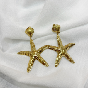 Boucles d&rsquo;oreilles grande ETOILE dorées