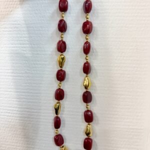 Collier LESLY bordeaux doré