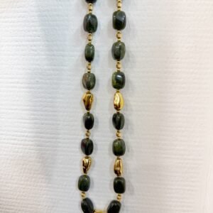 Collier LESLY vert doré